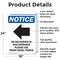 Signmission No Deliveries To This, 18 in W x Rectangle, Aluminum OS-2PACK-NS-A-1824-V-14477 - alternate 5